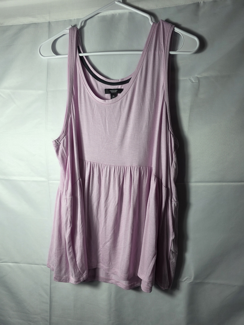 Simply Vera Vera Wang Lilac Swing Tank Top XL Like New Light Weight Casual